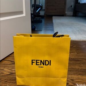 Fendi Yellow Shopping Bag